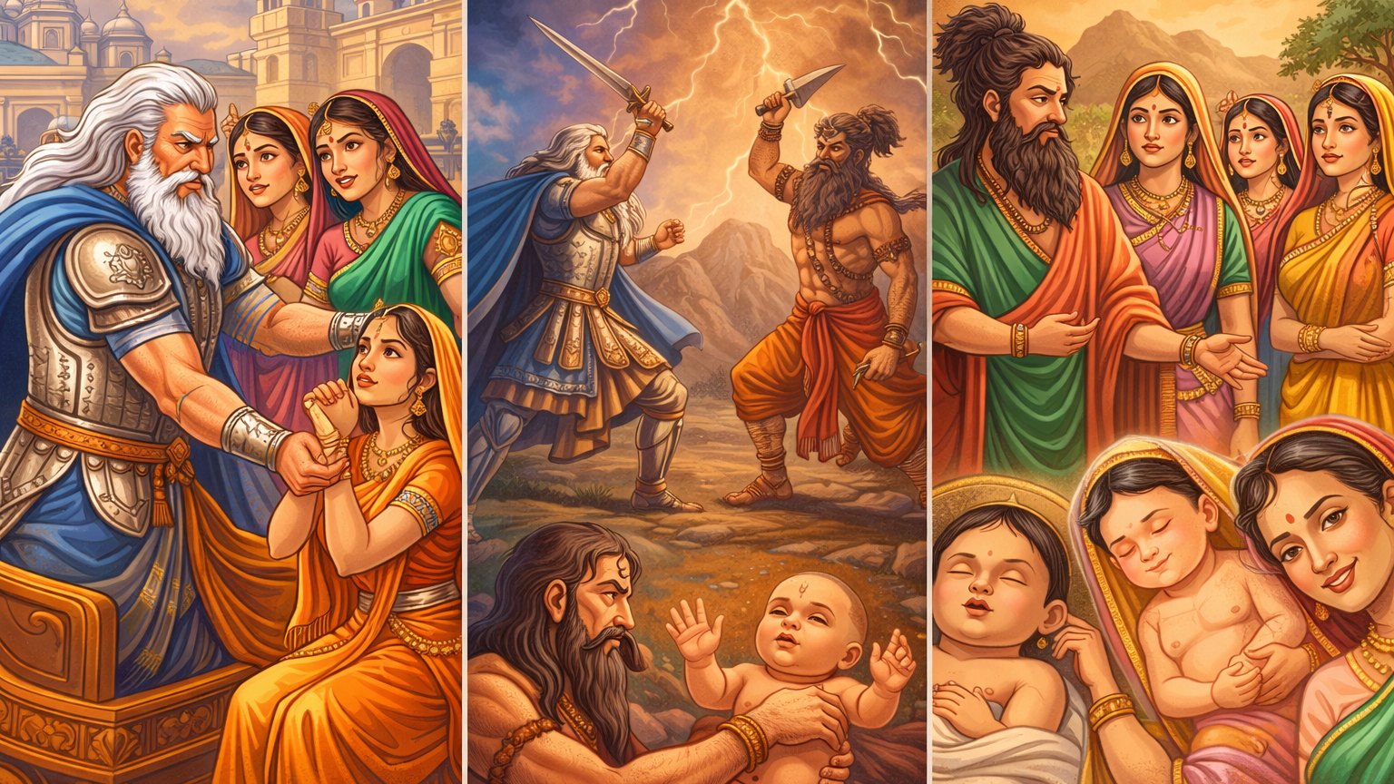 पौराणिक कथाएंः हस्तिनापुर की राजगाथा: जहाँ प्रतिज्ञा ने बदला इतिहास, धृतराष्ट्र, पाण्डु और विदुर का जन्म