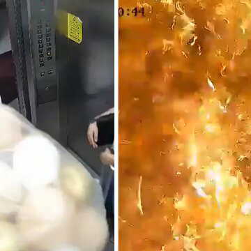 मुंबई के एक लिफ्ट में हाइड्रोजन गुब्बारे फटने से विस्फोट, वीडियो देखें