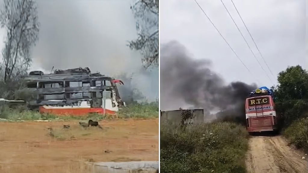 11 हजार वोल्ट के तार से लगने पर बस में भयंकर आग, जयपुर में दो मजदूरों की झुलस कर मृत्यु