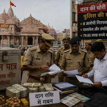 राम मंदिर दान मामले में बड़ा एक्शन, आठ अभियुक्तों के घरों पर पुलिस की छापेमारी
