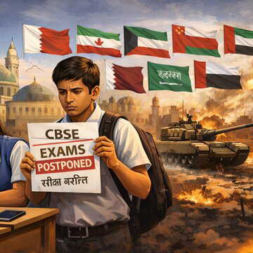 मिडिल ईस्ट के सात देशों में 12 से 16 मार्च तक होने वाली CBSE कक्षा 12 की परीक्षाएँ टलीं