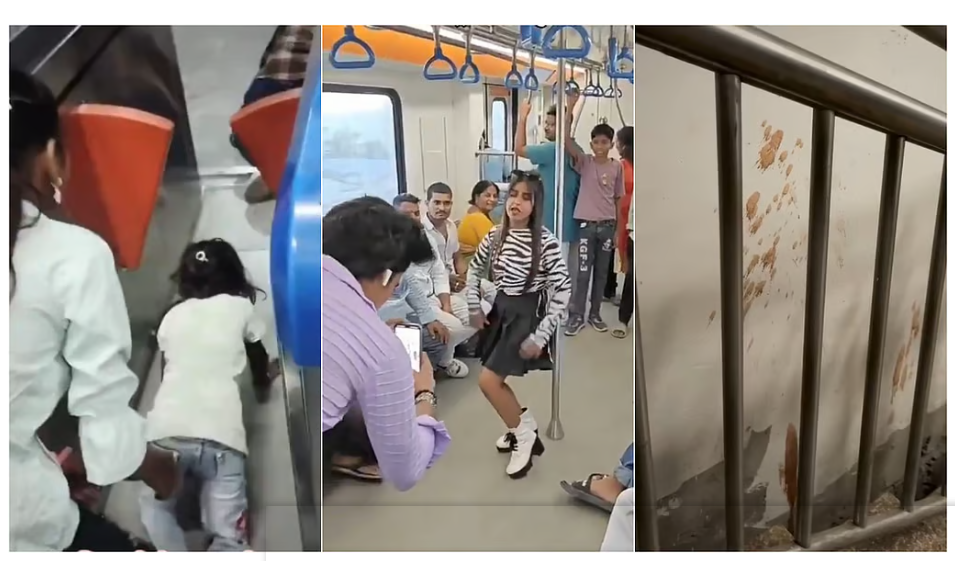 गुटखे के दाग, बिना टिकट यात्रा, डांस रील्सः पटना मेट्रो शुरू होते ही बदहाली, वीडियो वायरल