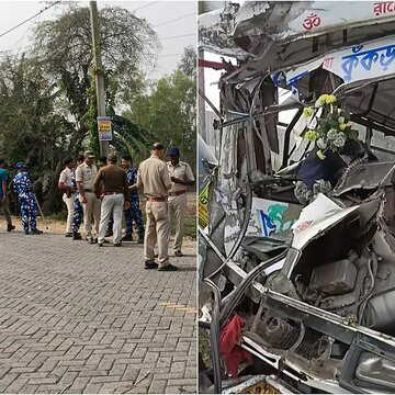 हल्दिया में भीषण सड़क हादसा: बस ने बाइक को मारी टक्कर, तीन की मौत, दस घायल