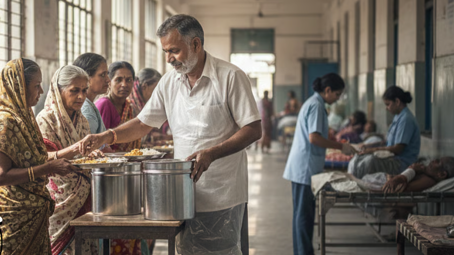 भूख के खिलाफ एक शांत क्रांति: अस्पताल में गरीबों के लिए रोज सजती है मुफ्त भोजन की थाली