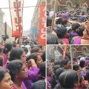 आशा कार्यकर्ताओं की रैली से महानगर में ट्रैफिक जाम