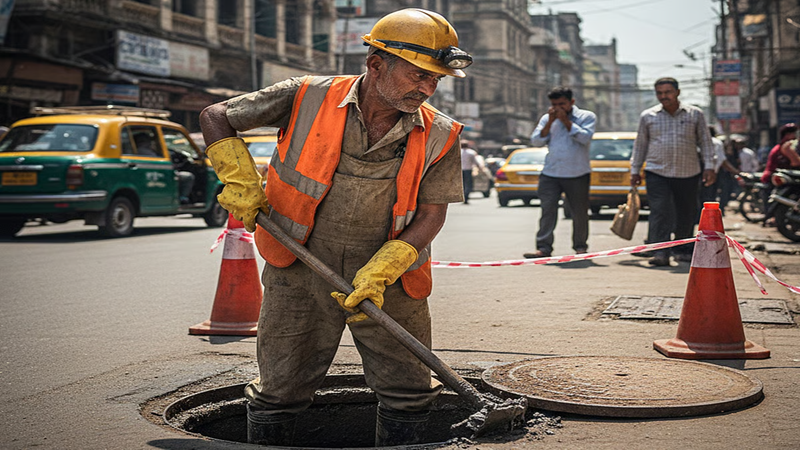 उत्तर कोलकाता में मेनहोल के अंदर से सड़ा-गला शव बरामद, पुलिस जांच में जुटी