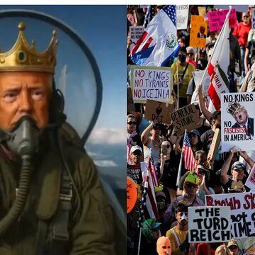 अमेरिका भर में 'नो किंग्स' प्रदर्शन, ट्रंप ने एआई वीडियो क्लिप्स के जरिए जवाब दिया