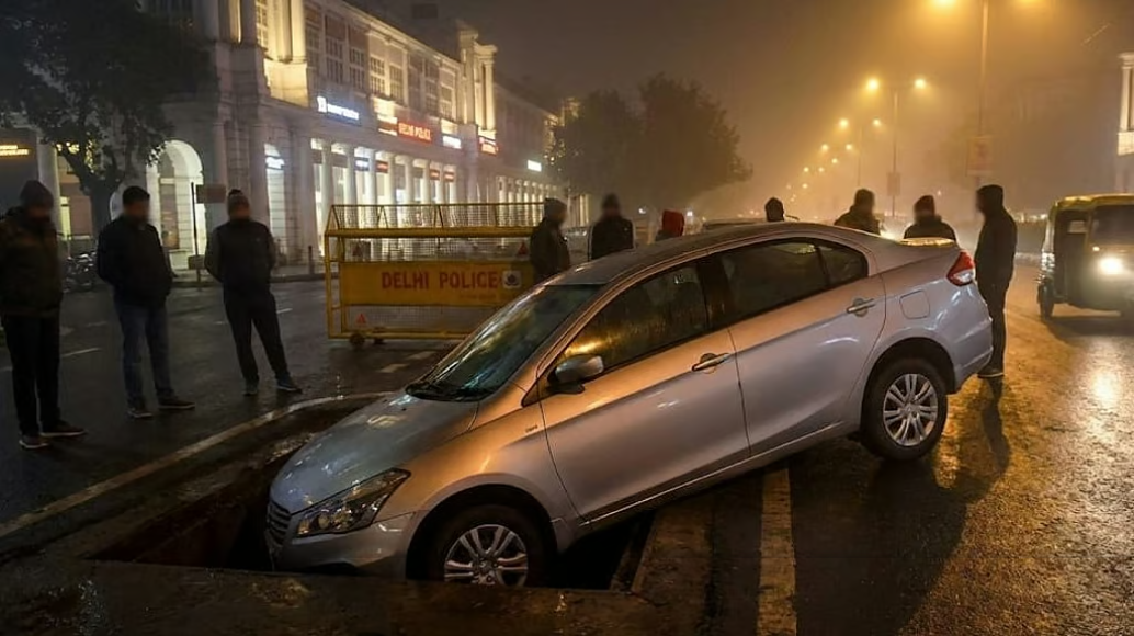 घने कोहरे में मौत का रास्ता बना खुला नाला, कार गिरने से इंजीनियर की जान गई