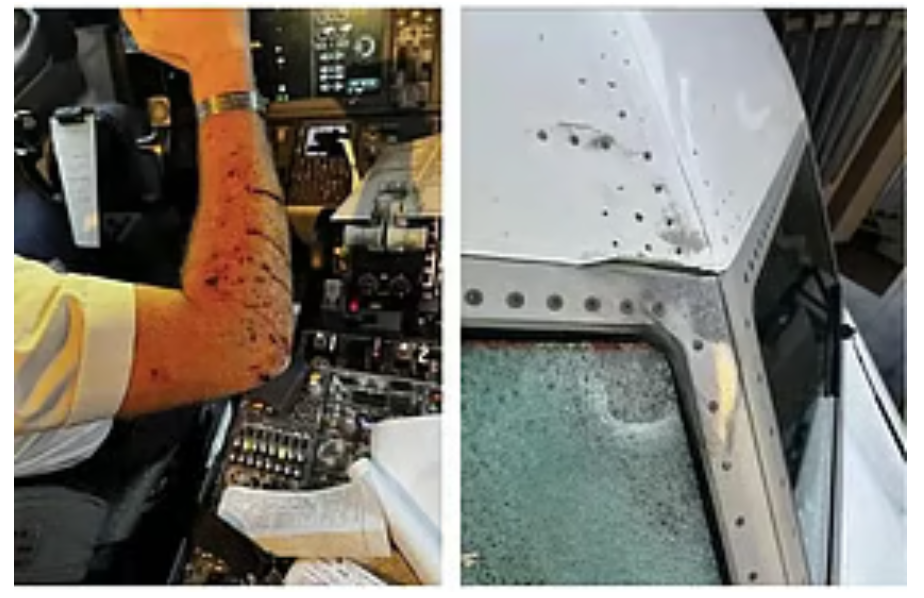 बीच आकाश में विंडशील्ड टूटने से पायलट घायल, फ्लाइट की आपातकालीन लैंडिंग