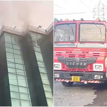 न्यू टाउन की बहुमंजिला इमारत में लगी भयावह आग, दमकल की कई इंजन मौके पर मौजूद