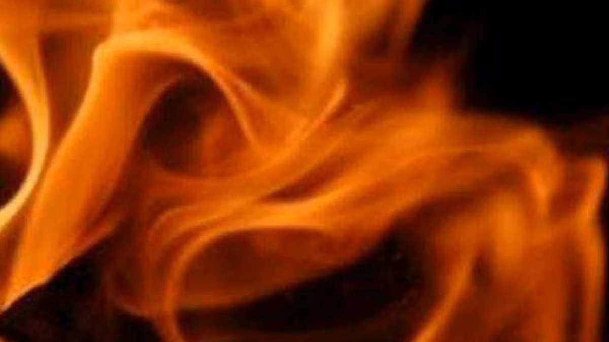 कांचरापाड़ाः धर्मवीर कॉलोनी में भयानक आग लगने से दो घर जलकर खाक