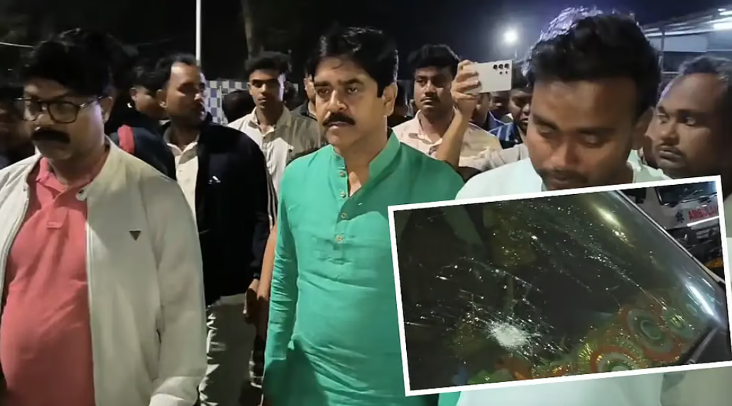 भांगड़ में तृणमूल नेता पर हमला, गाड़ी तोड़फोड़ का आरोप, फिर तनाव