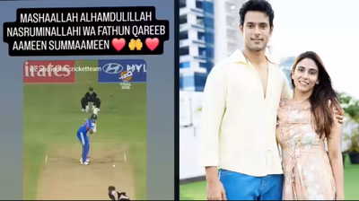 मुस्लिम पत्नी अंजुम खान ने पति शिवम दुबे पर यूं लुटाया प्यार, इसे कहते हैं दीवानगी