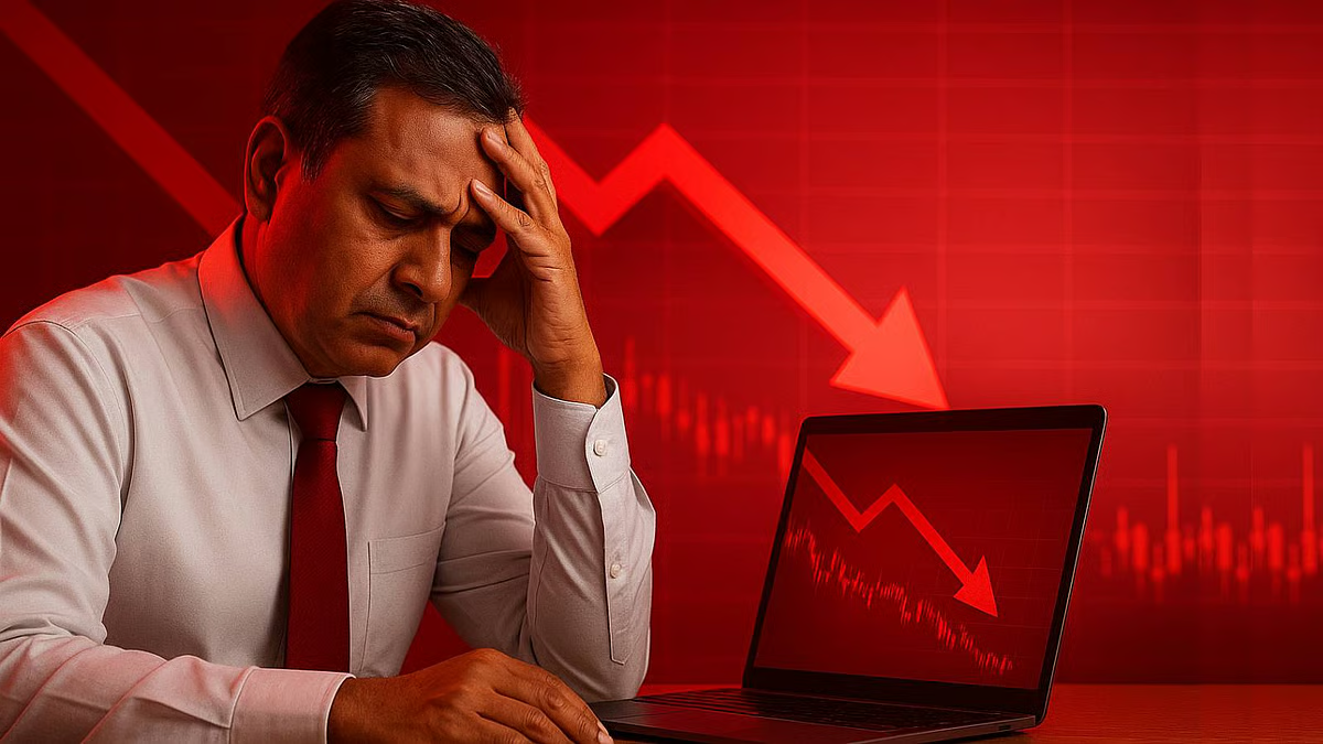 लगातार तीसरे दिन लुढ़का शेयर बाजार: सेंसेक्स 314 अंक गिरा, निफ्टी 26,000 के नीचे फिसला