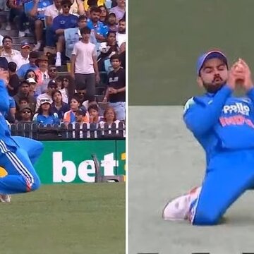 36 की उम्र में भी वही जोश, असंभव कैच लेकर कोहली ने सुधार दी शुभमन की बड़ी गलती