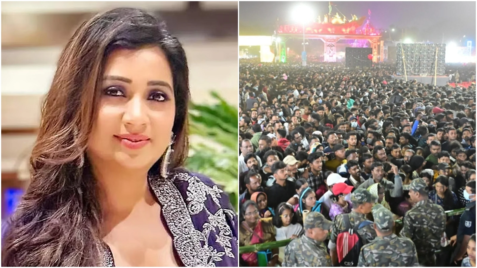 श्रेया घोषाल के कॉन्सर्ट में भगदड़, भीड़ में दो दर्शक बीमार