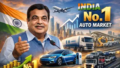 ऑटो सेक्टर में तेज़ी से वृद्धि: भारत बना दुनिया का तीसरा सबसे बड़ा बाजार, अब नंबर 1 बनने की दिशा में फोकस